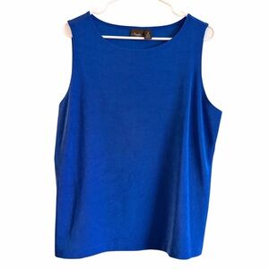 Travelers by Chico’s Cobalt Blue Slinky Sleeveless Shell Layering Tank Top 3/L